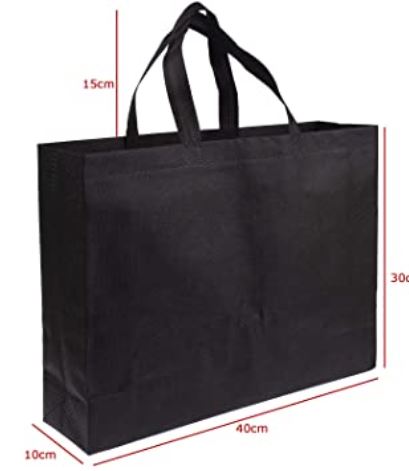 A Black Color Bag With Black Straps